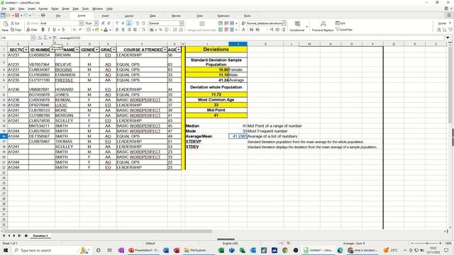 How to use standard deviation in LibreOffice Calc смотреть онлайн