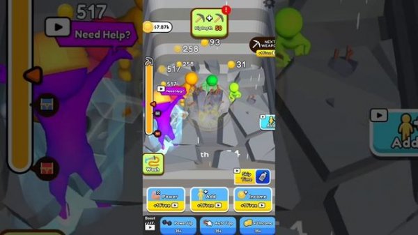 Dig Dig ASMR - Gameplay Stickman Dig Deep Idle #DAY2 (iOS, Android)