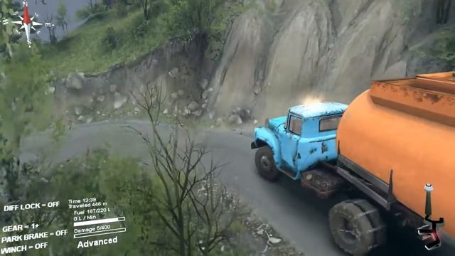 Spin Tires - Zil 130 - The Hill map смотреть онлайн