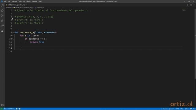Python - Ejercicio 24: Simular el Funcionamiento del Operador incorporado in смотреть онлайн