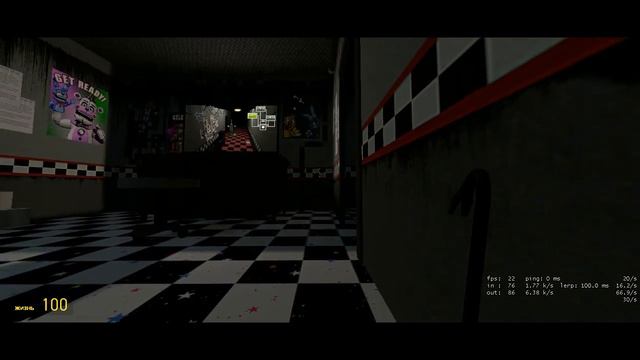 Играем с друзьями в Garrys mod Аниматроники пугают охраника FNAF 7 смотреть онлайн