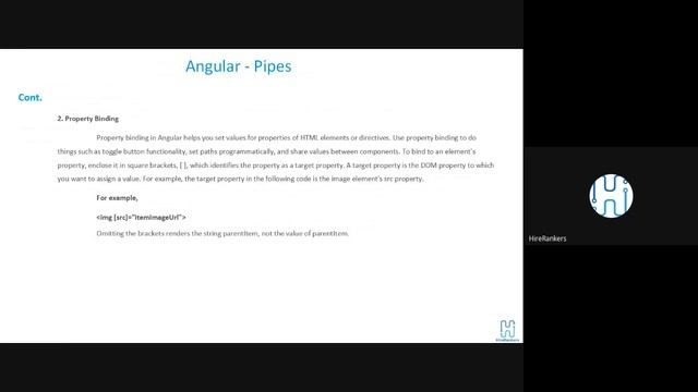 Angular Tutorial - 41 | TypeScript Data Binding | HireRankers смотреть онлайн