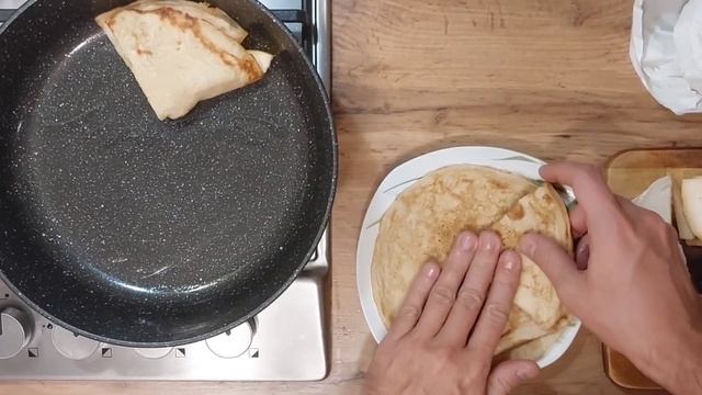 Блинчики с сыром Бри (фр. Brie) , грушей и корицей смотреть онлайн