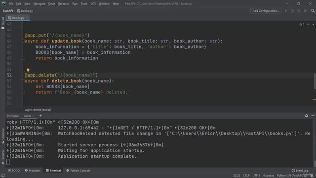010 FastAPI Project Delete Request смотреть онлайн