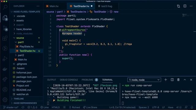 4. How to add a solid colour GLSL fragment shader to a box in HaxeFlixel - Shader course смотреть онлайн