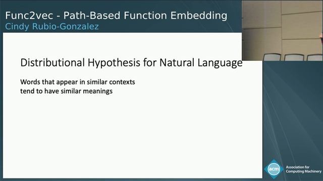 Func2vec: Path-Based Function Embedding смотреть онлайн