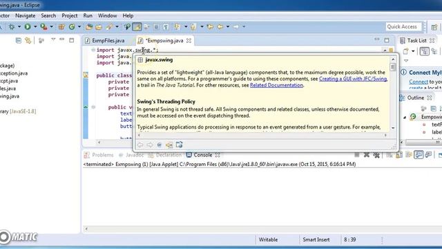 Creating Applet in JAVA смотреть онлайн