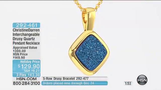 ChristineDarren Drusy Quartz Pendant Necklace смотреть онлайн