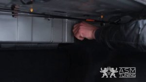 Установка накладки в проём багажника Hyundai Solaris 2