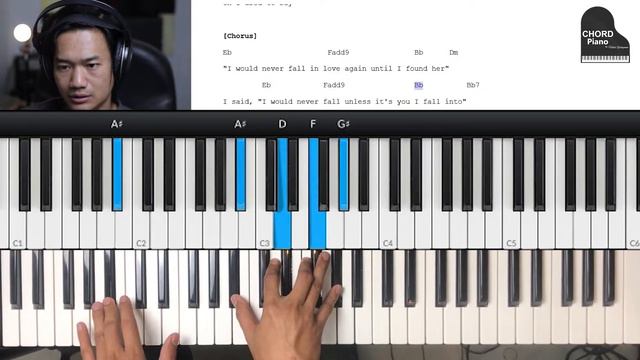 Tutorial Piano Chord Asli Stephen Sanchez - Until I Found You смотреть онлайн
