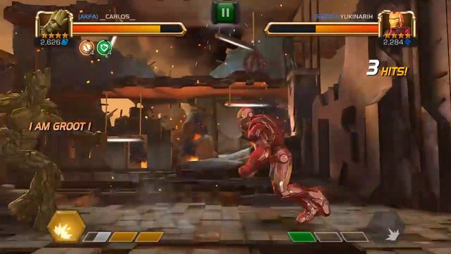 GROOT VS IRON MAN