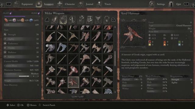 Lords Of The Fallen (2023) | All Weapons (Weapon Collector) Trophy
