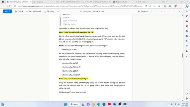 Cài đặt Nginx, PHP 8, MariaDB, Composer trên Windows 11 смотреть онлайн