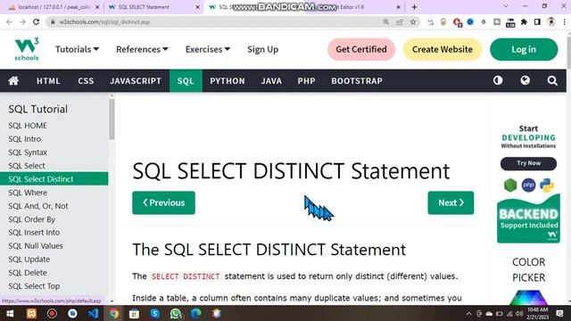 SQL Part 84 | introduction SQL Select And Where Query | Website Development смотреть онлайн