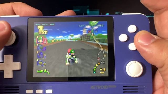 RETROID POCKET 2+ GAMECUBE MARIO KART DOUBLE DASH GAMEPLAY DOLPHIN MMJR2 смотреть онлайн