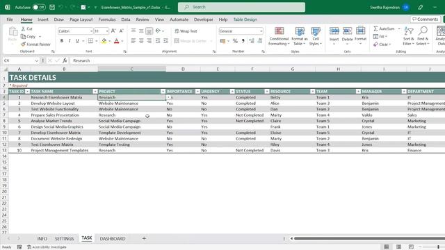 Free Eisenhower Matrix Excel Template - Demo смотреть онлайн
