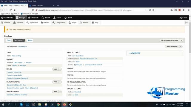 How to Export Data From Views to CSV, JSON, XML File Drupal 8 | Drupal9? (Urdu | Hindi - Lecture-19 смотреть онлайн