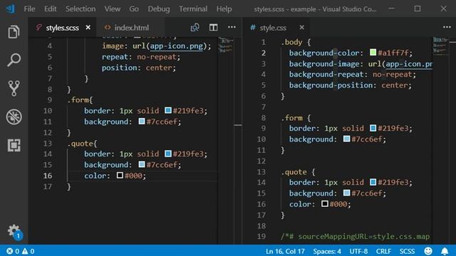 Scss and Sass | Nesting css properties and extend 03 смотреть онлайн