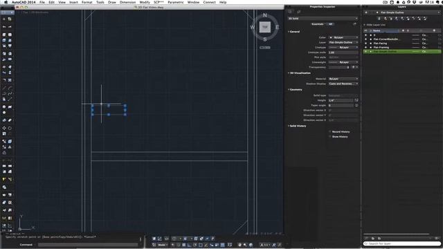 How to draw a theater flat in 3d using AutoCAD смотреть онлайн