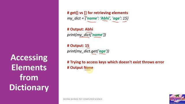 Python Dictionary смотреть онлайн