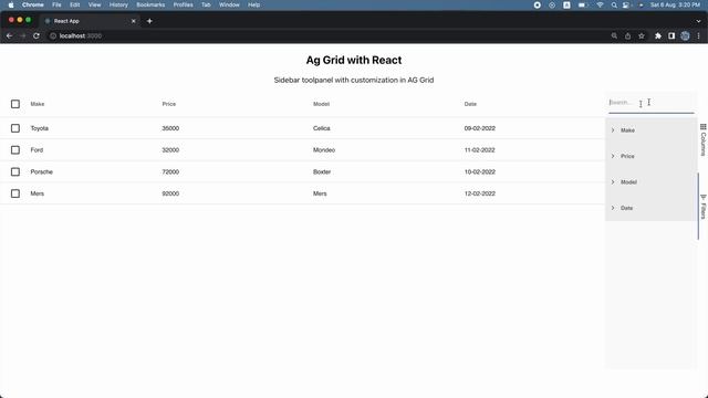 React Ag-Grid Tutorial: Dynamic Column Visibility (Hide/Show) using Sidebar | Codenemy Tutorial смотреть онлайн