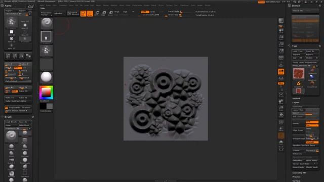 Знакомство с Zbrush Урок 6 Инструмент Alpha, часть 2 смотреть онлайн