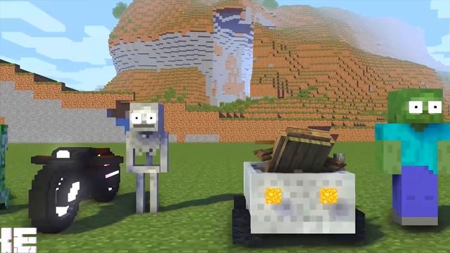 Monster School : Herobrine Сar Racing - Minecraft Animation смотреть онлайн
