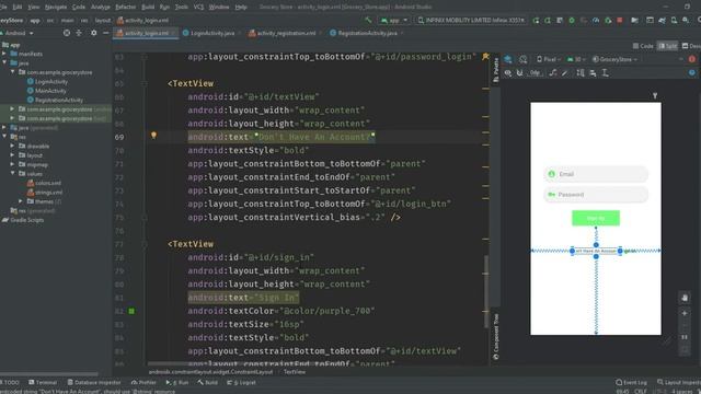 Modern Login And Register In Android Studio| Grocery App In Android Studio| Grocery Shopping App