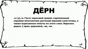 ДЁРН - что это такое? значение и описание