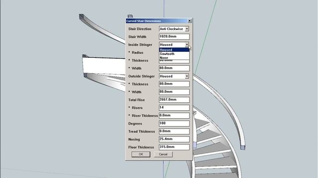Sketchup Curved Staircase Builder смотреть онлайн