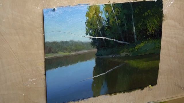 Живопись маслом: надломленное дерево | Oil painting: broken wood смотреть онлайн