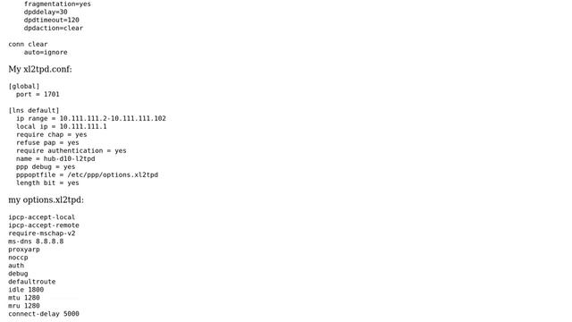 DevOps & SysAdmins: L2TP over IPSEC strongswan/xl2tpd slow connection debian 9 and 10 смотреть онлайн