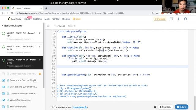1396. Design Underground System - Day 20/31 Leetcode March Challenge смотреть онлайн