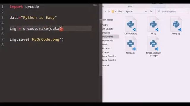 Python program to generate Qr Code PNG file смотреть онлайн