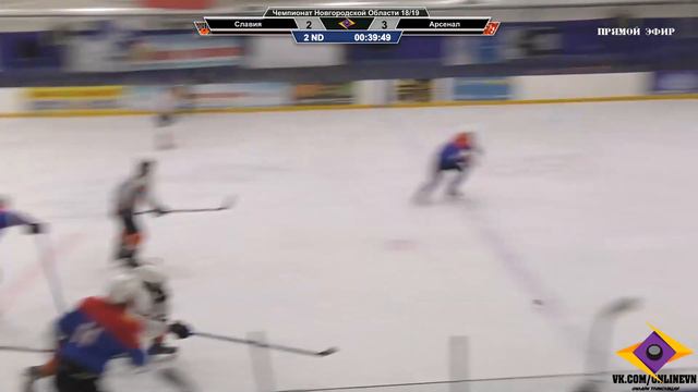 ХК Славия VS ХК Арсенал - Чемпионат Новгородской Области смотреть онлайн