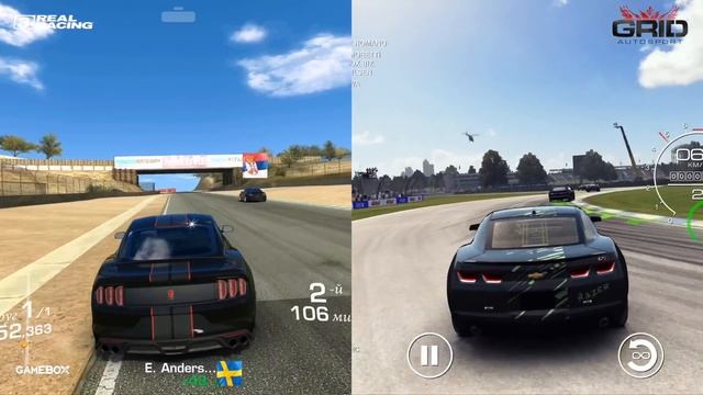 Real Racing 3 vs GRID Autosport - сравнение геймплея смотреть онлайн