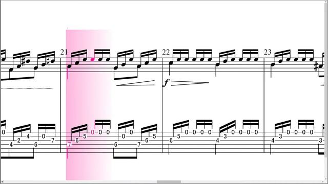 Carcassi Op60 No13　(Musical score & Tablature)