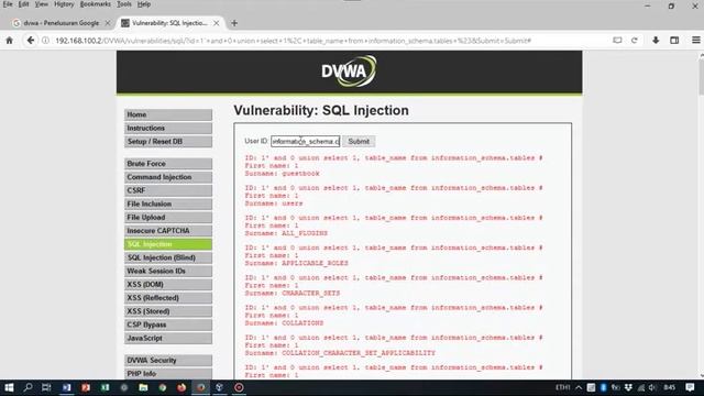 TUTORIAL DVWA (Damn Vulnerable Web App) - SQL INJECTION (Low Security) смотреть онлайн