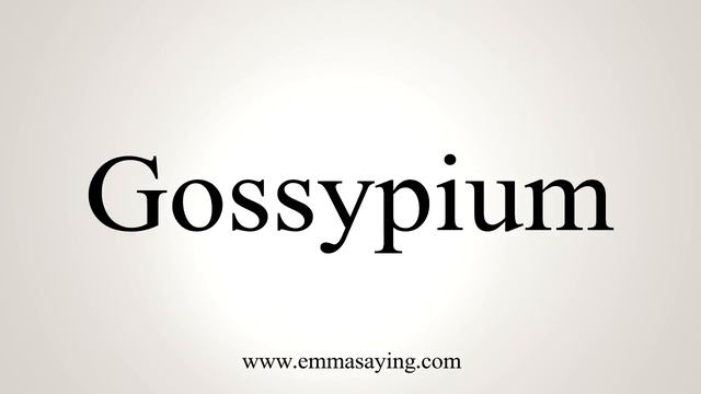 How To Say Gossypium смотреть онлайн