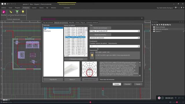 IMPORTACIÓN PLANO DWG Y CALCULO DE LUMINARIAS смотреть онлайн