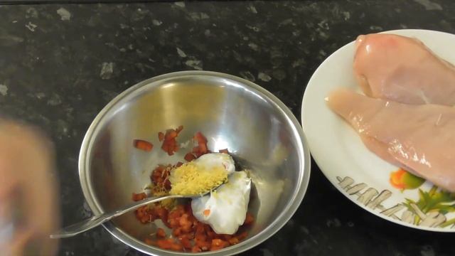 Фаршированная куриная грудинка с лимоном! Stuffed chicken breast with lemon! смотреть онлайн