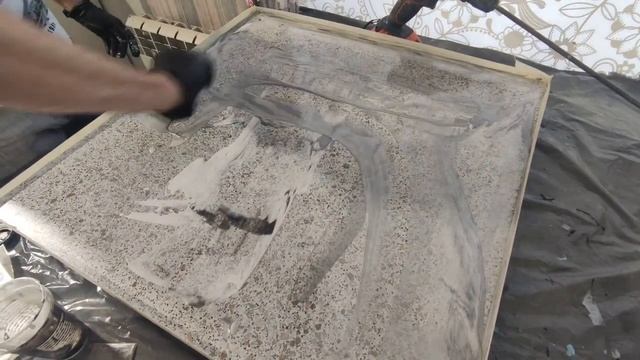 Столешница под натуральный мрамор своими руками из эпоксидной смолы Metally epoxy. Набор №33. смотреть онлайн