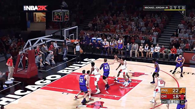 NBA 2k18 MY CAREER Michael Jordan Jr 43pts Vs Phoenix Suns - Triple Doubles! - Regular Season смотреть онлайн