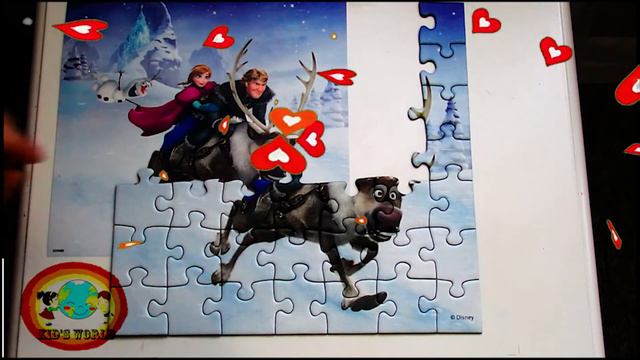 Puzzle with Anna, Kristoff, Sven & Olaf. Frozen 2 смотреть онлайн