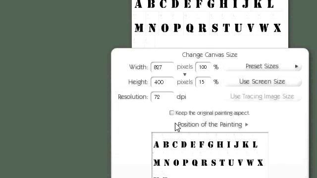 Making A Font Stencil For ArtRage With ArtRage