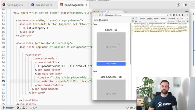How to build Dynamic Ionic 4 Slides with Shopping Cart смотреть онлайн