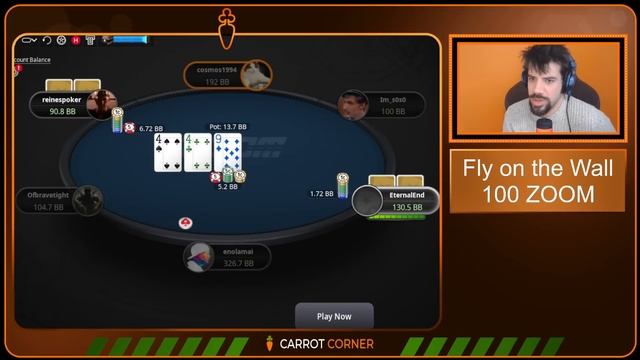 Fly on the Wall at 100 ZOOM on PokerStars смотреть онлайн