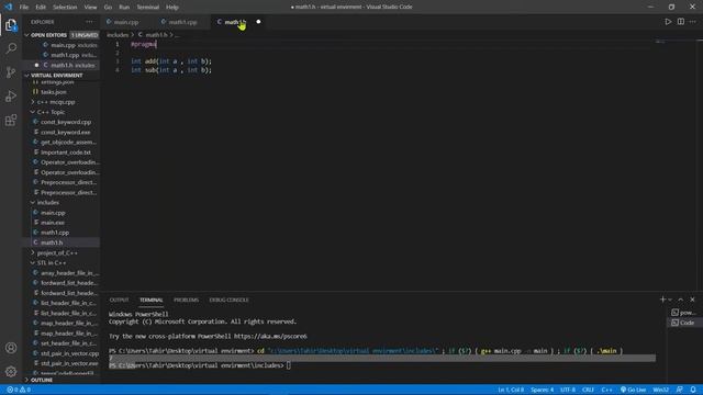 how to make header file in C++ with Visual Studio code смотреть онлайн