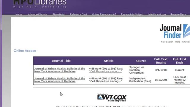 How to find full-text of articles using Journal Finder at HPULibraries смотреть онлайн
