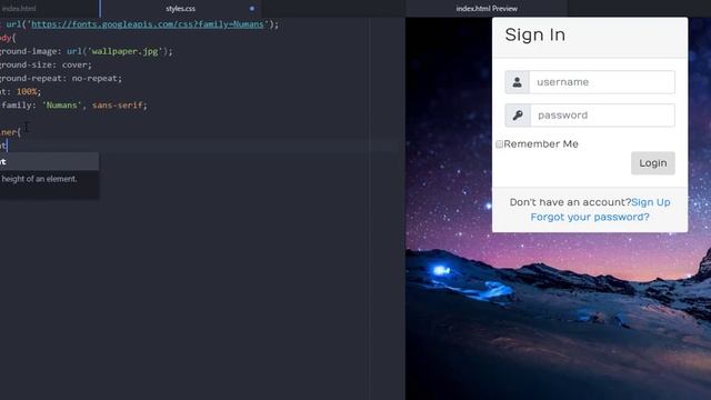 Awesome Login Form Using HTML & CSS & Bootstrap смотреть онлайн